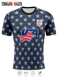 Men's Football Jersey, Lightweight And Soft, Suitable For Matches, Training, Daily Wear, World Cup Sports Style - Black - View 3