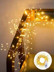 Luces de Hada LED para Navidad de Interior, Luces LED Festivas, 8 Modos Intermitentes, Con Control Remoto, Control Remoto Inteligente, Regulables, 8 Modos, 50/100/200 Luces de Hada LED, Adecuadas para Boda, Fiesta, Decoración de Dormitorio - Multicolor - Ver 3