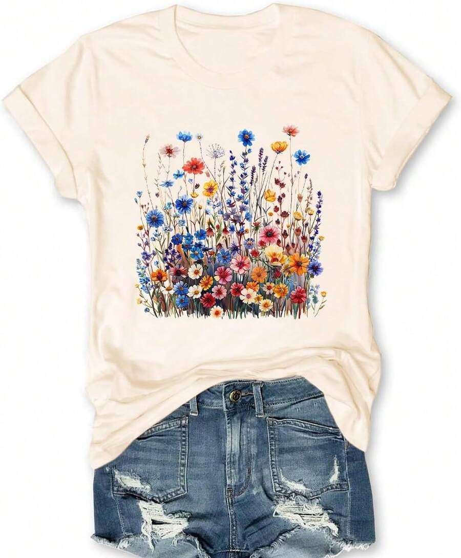 Women T-Shirts - P-beige - View 1