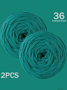 1/2件 T-Shirt 粗毛線，大號 300g±20g/件 - 2cm 寬，柔軟聚酯纖維毛線布料，適用於 DIY 鉤編包包、籃子、地墊、拖鞋、娃娃、毛線手工藝，多色度假風鉤編線，鉤編配件，手工禮物 - 彩色 - 查看 86