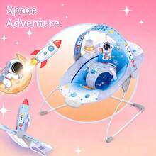 Portable Baby Bouncer For Infant,Modern Baby Bouncer Seat,Infant Bouncers With Music For Babies 0-6 Months Up To 20 Lbs - Space Astronaut - View 8