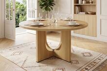 Round Dining Table - 120 X 120 Cm, Scandinavian Style - 橡木 - 查看 11