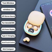 Auriculares Inalámbricos | Control Táctil Compacto, Tiempo de Espera Ultra Largo, Puerto de Carga Tipo-C, Diseño Semi Abierto, Auriculares Mini, Ajuste Cómodo, Antideslizante, - Ver 12
