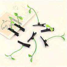 10/5pcs Mini Plant Hair Clips, Unique Herbal & Sprout Shaped Hair Clips, Fashion Cosplay & Party Styling Accessories - Multiple Styles - View 3