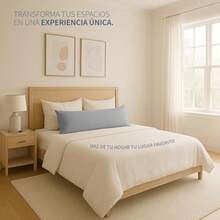 ALVANA Almohada Corporal Cojín de Cuerpo Completo Almohada Larga Transpirable Relleno Down Alternative - Gris - Ver 6