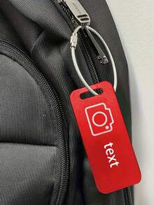 1pc Customizable Engraved Luggage Tag - Personalized Name/Address Travel Bag Label With Metal Ring - Colorful Portable Luggage Identification Tag Suitable For Handbag - Multicolor - View 5
