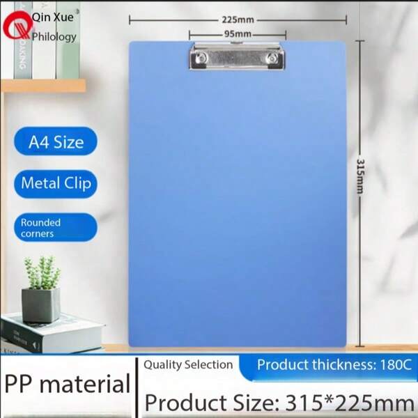 Office & Study A4 Clipboard Writing Pad Organizer Plastic Clip Document Holder