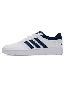 Adidas Men's HOOPS CLASSIC 2026 Summer New Basketball Style Casual White Sneakers KI1058 - White/Dark Blue/Orbital Gray - View 6