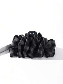 1pc Women's 14cm/5.51in Solid Color Plaid Large Bow Hair Clip, Elegant Fashion Claw Clip, Suitable For Daily Use Summer Hair Accessories - Multicolor - View 8