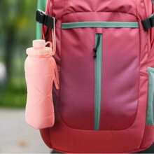 Silicone Foldable Water Bottle, Lightweight Collapsible Design With Lid, Leak-Proof Reusable Portable Cup, Suitable For Travel, Fitness, Camping, Outdoor Sports, Back To School, Christmas Gift - New Model - View 3