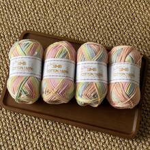 4 Sets 50g/Pc Equidistant Dyed Cotton Yarn, 100% Pure Cotton Yarn For Handmade Crochet, Rich And Vibrant Colors, Suitable For Spring/Summer Crochet, DIY Craft Material, Suitable For Beginners, Total 200g - 4-pack 3616 - View 17