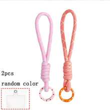 1pc-2pcs Colorblock Handmade Woven Phone Lanyard/Camera/Earphone Case Lanyard Keychain Material Pendant Bag Charm - Multicolor - View 14