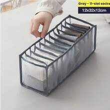 1/3pcs Underwear & Socks Storage Organizer, 11-Grid Mesh Closet Storage Box, Socks & Leggings Divider Box, Foldable Drawer Organizer, Bedroom Accessory, Home Storage Rack, Home Organization - Multicolor - View 13