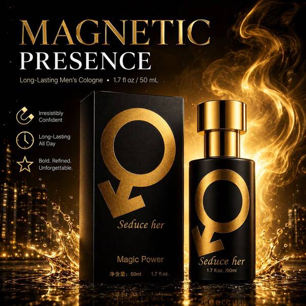 YCXF Powerful Men'S Perfumes, Various Styles |   Black Perfume Spray - Men'S Original Cologne |   Fresh Woody Scent |   Perfect For Everyday Use |   A Bold And Masculine Fragrance |   Boosts Confidence And Attractiveness, Black Perfume, Gift For Him
