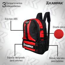 Super Mochila Kampak Mr04 Expandible Multiusos Campismo - Rojo violeta - Ver 3