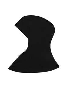 1PC Women's Fashion Solid Color Oversized Elastic Chin-Covering Beanie Headwrap Scarf - A-black - View 8