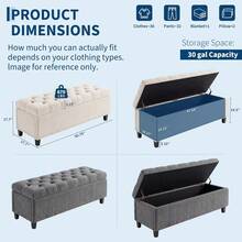 Storage Benches & Ottomans - Gray - View 2