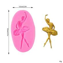 1pc Ballet Girl Silicone Mold, Minimalist Style Handmade, Suitable For Home Decor Candles, Plaster Decorative Ornaments And Souvenirs, Easy To Demold And Reusable - Pink - View 3