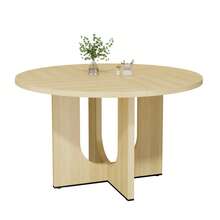 Round Dining Table - 120 X 120 Cm, Scandinavian Style - 橡木 - 查看 6