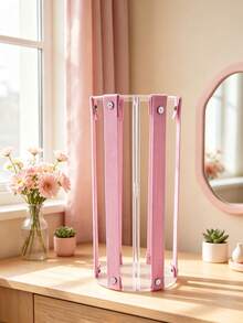 Acrylic Vertical Elastic Band Hair Accessory Display Rack, Large Capacity Hair Clips, Bows, Vanity Headwear Storage & Display Stand - White - View 8