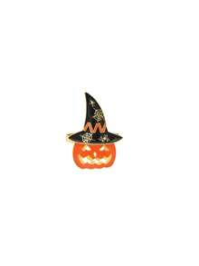 Halloween Pumpkin Lantern Witch Hat Spider Web Design Metal Napkin Rings Holiday Table Decor - Multicolor - View 9