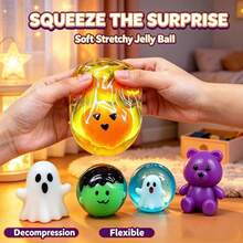 Mainan Remas Halloween Terlaris, Bola Squishy Lembut yang Menyenangkan untuk Meredakan Stres, Tekstur Maltosa dengan Daya Pantul Lambat, Mainan Dekompresi Kreatif, Cocok untuk Anak-Anak dan Remaja - MultiWarna - View 7