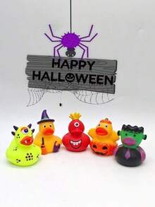 Halloween Cute Duck Decorative Ornament, Holiday Party Decoration, Car Dashboard Ornament, Office Desk Ornament, Halloween Gift (Random Style) - Multicolor - View 3