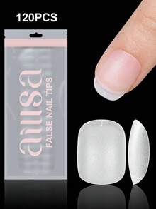 AILLSA 360/240/120pcs Ultra Short Oval Full Coverage Fake Nails, 15 Sizes Matte Acrylic Nail Tips, Suitable For Nail Salon Wearable Gel Nail Set Nail Supplies - Clear - View 6