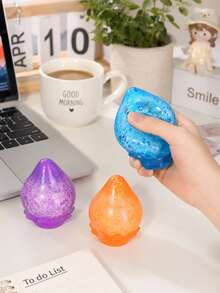 MINKOJA 1/2/4pcs Squeeze Ball Stress Relief Toys With Base, Random Colors, Suitable As Gift Filler - Multicolor - View 3