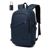 Large Laptop Backpack 15.6 Inch USB Charging Port Anti Theft With Lock Water Resistant Business Travel Rucksack Work Computer Backpack For Men Women School Office Gift Dark Blue - 深藍色 - 查看 12