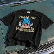 T-Shirt J.U.L Team J.U.L Marseille - OM Olympique De Marseille - 黑色 - 查看 4