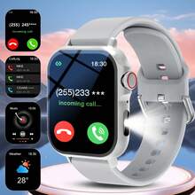 Este reloj inteligente unisex popular cuenta con las siguientes funciones: respuesta de llamadas, alertas de mensajes, control de música, obturador de cámara remoto, conteo de pasos, seguimiento de calorías, múltiples modos deportivos, reloj despertador, notificaciones de llamadas entrantes y mensajes, compatible con sistemas Android e iOS. - Multicolor - Ver 11