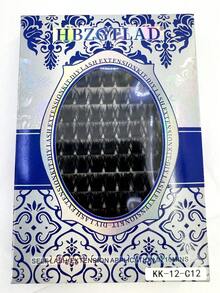 HBZGTLAD 12 Rows 10-18mm Dense Fluffy Hot Melt Thick Eyelash Extensions D Curl Fluffy Eyelash Clusters 0.05/0.07 Thickness Russian Curl Wispy Individual Mixed Eyelash Extensions Reusable - D - 查看 4