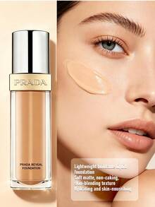 Prada Reveal Skin Optimizing Foundation #MW45 (Medium Warm) Color 30ml/1 Oz | Long-Lasting | Buildable Medium Coverage | Soft Matte Finish | Enhances Skin's Natural Radiance And Hydration - MW45 - 30ml - View 2