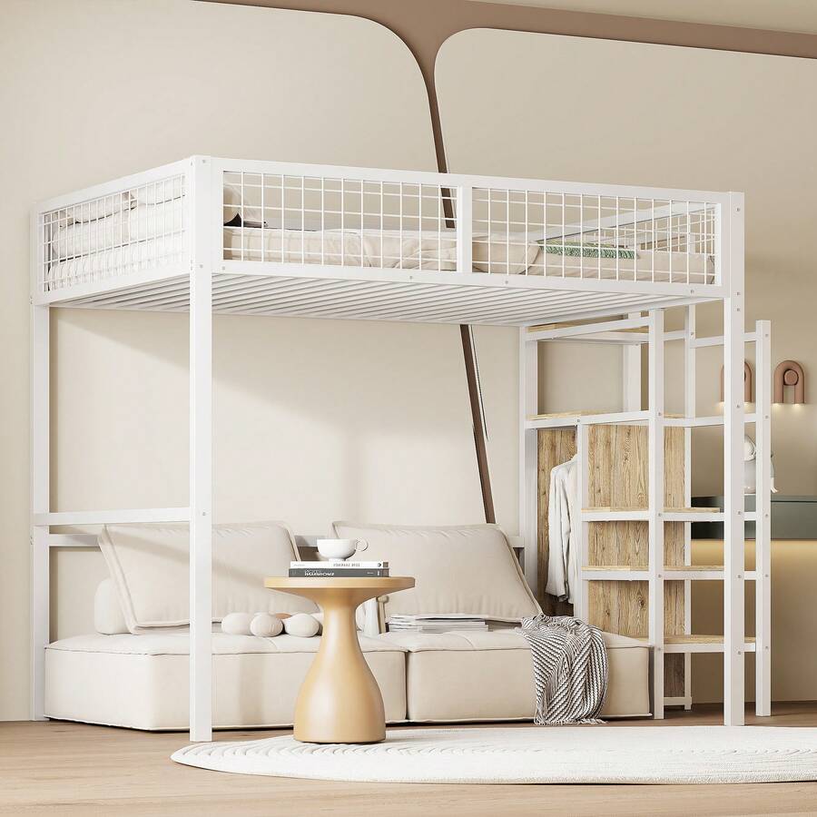 Estructura de cama alta para niños - Blanco - Ver 1