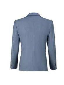 Men's Single Blazer For Parties Business Banquets Outings Leisure Holidays Suitable For Men'S Formal Dress Jacket Size XS-XXXL 1pc Wedding Season - 霧霾藍 - 查看 4