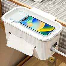 1pc Bedside Storage Hanging Basket-Dormitory Headboard Phone Holder,Suitable For Kitchen,Bathroom,Bedroom,Essential Item For Dormitories,Shelf Baskets,Kitchen Accessories,Room Decor,Storage Boxes With Lid,Essential For Back To School Season - Multicolor - View 4