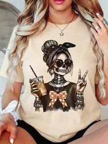 Women T-Shirts - Apricot - View 2