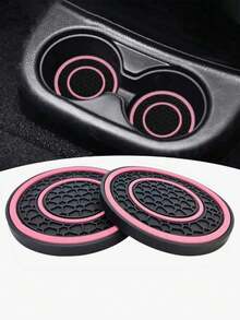 2pcs Universal Car Cup Holder Pads - 2.75 Inch PVC Silicone Double Honeycomb Center Console Cup Holder, Anti-Slip, Shock-Absorbing, Dust-Proof, Soft, Easy To Clean - Fits Most Car Models - Keep Your Car Interior Clean And Protected - A - View 14