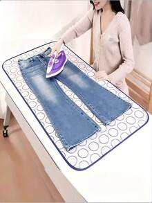 1pc Foldable Ironing Pad Heat-Resistant Ironing Board Waterproof Anti-Slip Hanging Soft Mat For Home Bedding Clothing Travel Portable Lightweight Space-Saving Ideal Gift - Multicolor - View 1