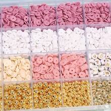 24-Grid Clay Bead Bracelet Making Kit, 24 Colors Flat College Style Beads, Used For Friendship Bracelets, Polymer Clay Beads With Charms, Suitable For Jewelry Making, Handmade Gifts - 24-compartment (Pink) Polymer Clay - View 3