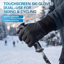 Winter Ski Warm Gloves, Unisex, Windproof And Cold-Resistant, Touchscreen Fingers, Suitable For Running, Cycling, Hiking, Biking, Outdoor Sports And Daily Use - Skin-friendly Style - View 6