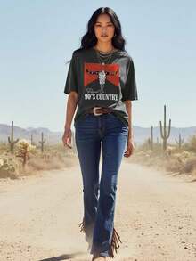 Women T-Shirts - 深灰色1 - 查看 8