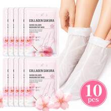 SADOER Masker Kaki Pelembap dan Menutrisi Kolagen Bunga Sakura, Cocok untuk Musim Gugur/Musim Dingin - 40 ml air - View 2