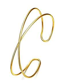 4pcs Luxury Glossy Wavy Water Drop Open Cuff Bracelets, Personalized S-Shaped Adjustable Arm Rings, Gold Arm Accessories For Beach Vacation Outfit - Gold - View 4