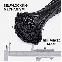 400pcs (4 Kinds Of Specifications) Nylon Cable Tie, Plastic Fixed Binding Strap, Strong And Practical Bearing Capacity, No Fear Of High Temperature/Low Temperature, A Close Is Easy To Tighten The Whole Line - 400 Pcs - View 3