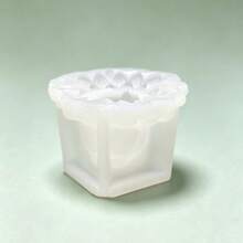 1pc Fat Bee On Flower Silicone Mold, Cat Owl Scented Candle Plaster Decor Ornament Silicone Mold - White - View 5