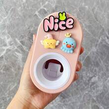 1pc Toothpaste Squeezer Space-Saving Toothpaste Dispenser Toothbrush Holder Wall-Mounted No-Drill Detachable Easy Installation Easy To Clean - A - View 12