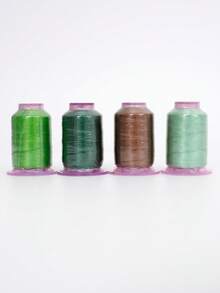 4件組刺繡線套組，多色機縫刺繡線，縫紉刺繡通用線，亮面光澤線，適用於衣物裝飾、修補、DIY手工縫紉用品 - 多色 - 查看 10