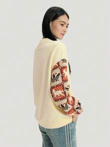 Adidas Originals Women's CRFT CREW W Knit Sweatshirt No Hood IA8930 - White - View 3